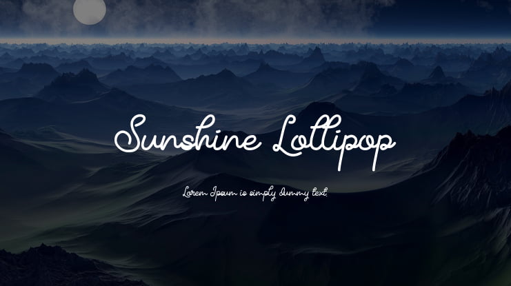 Sunshine Lollipop Font