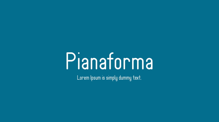 Pianaforma Font