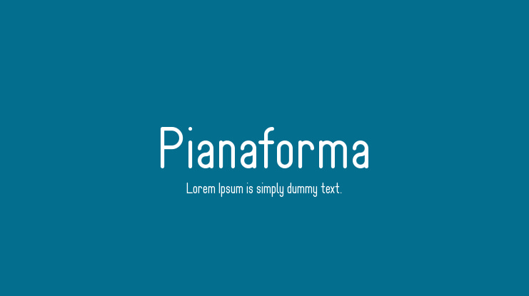 Pianaforma Font