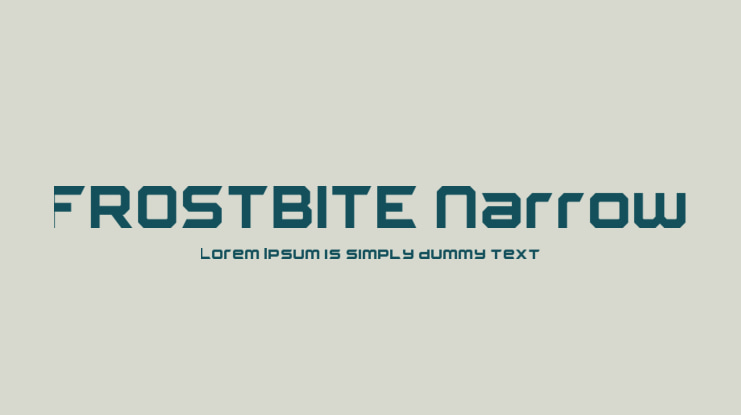FROSTBITE Narrow Font Family