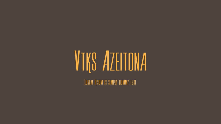 Vtks Azeitona Font