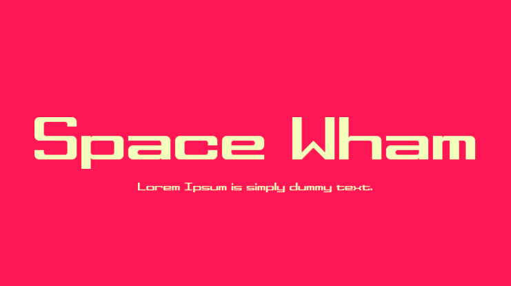 Space Wham Font