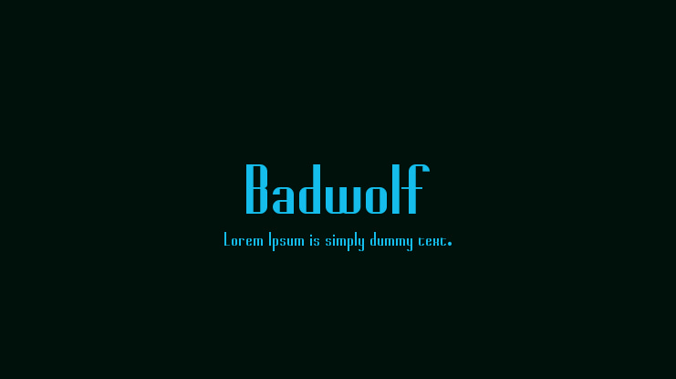 Badwolf Font