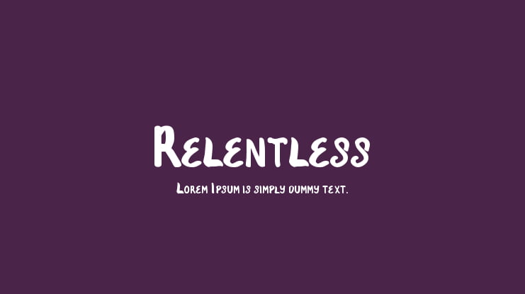 Relentless Font