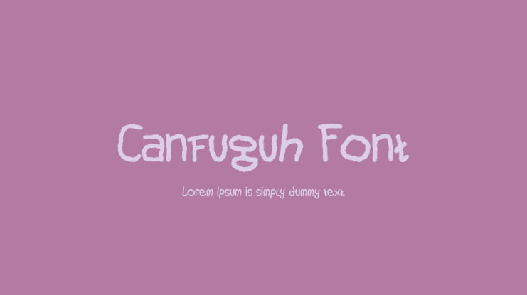 Canfuguh Font