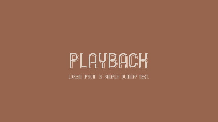 Playback Font