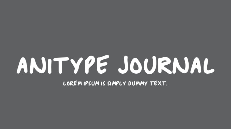 Anitype Journal Font Family