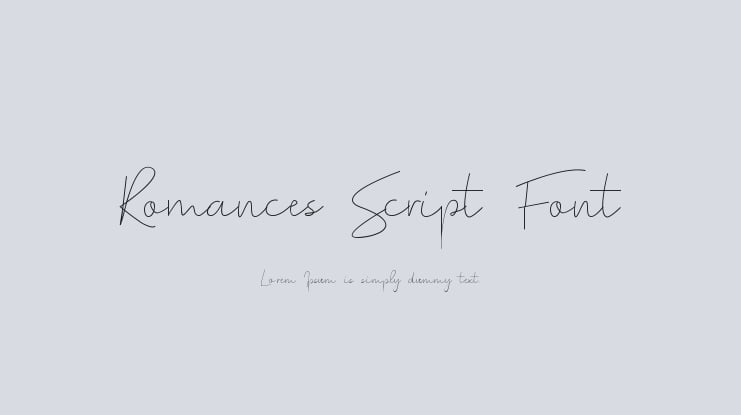 Romances Script Font