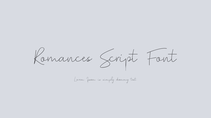 Romances Script Font