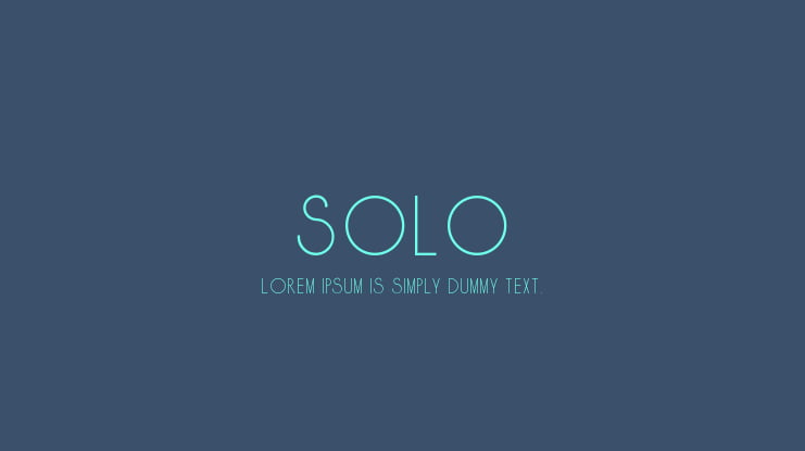 Solo Font