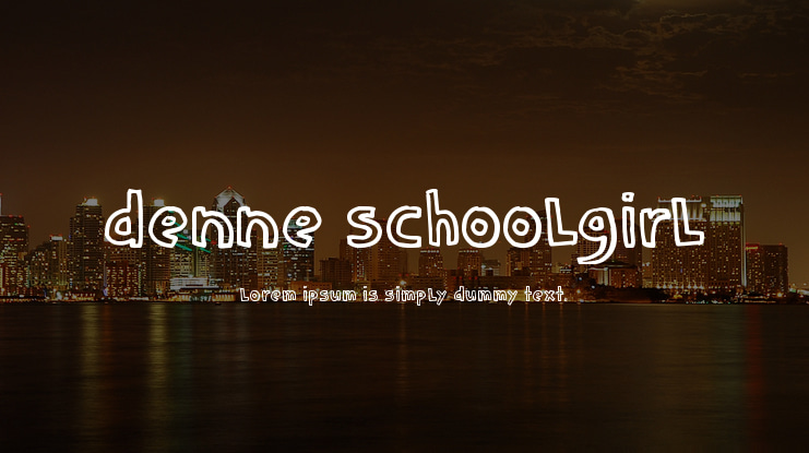 Denne schooLgirL Font