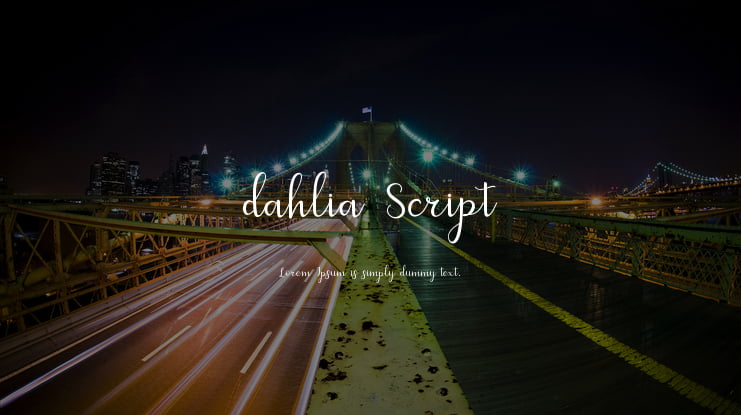 dahlia Script Font Family