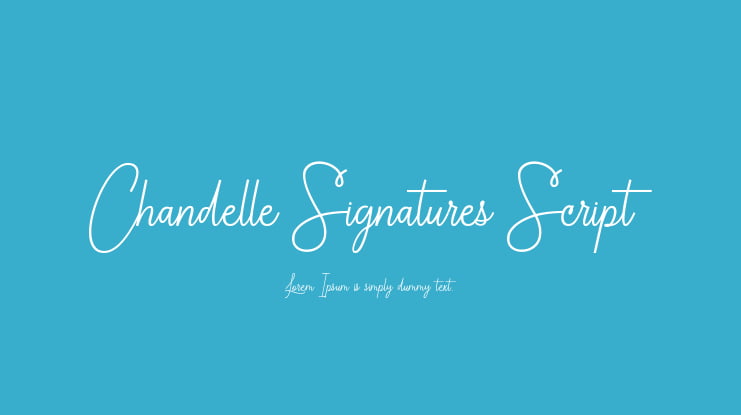 Chandelle Signatures Script Font
