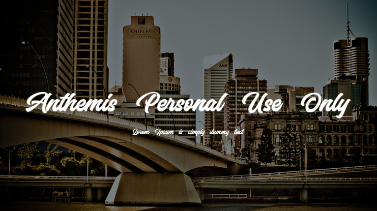 Anthemis Personal Use Only Font