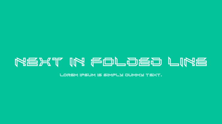 Next In Folded Line Font Family