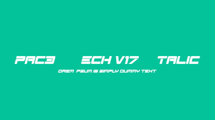 Spac3 - Tech v17 - Italic Font