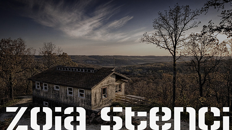 Zoia Stencil Font