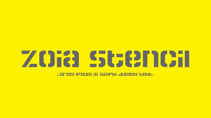 Zoia Stencil Font