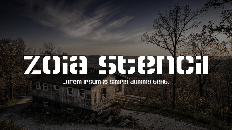 Zoia Stencil Font