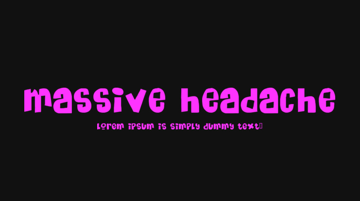 Massive Headache Font Family