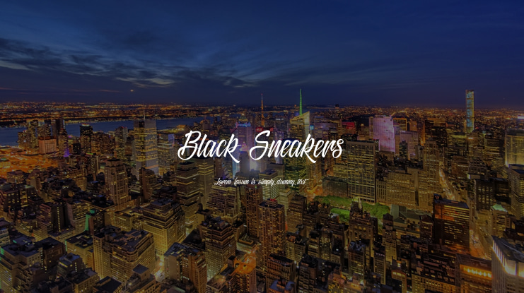 Black Sneakers Font