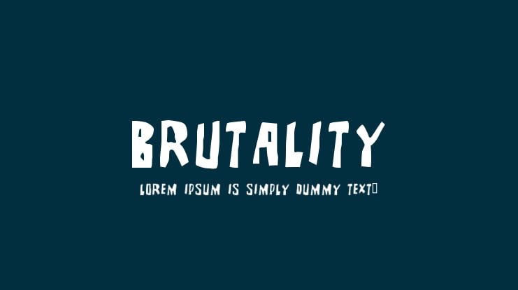 Brutality Font Family