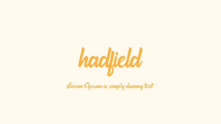 hadfield Font