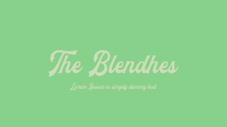 The Blendhes Font Family