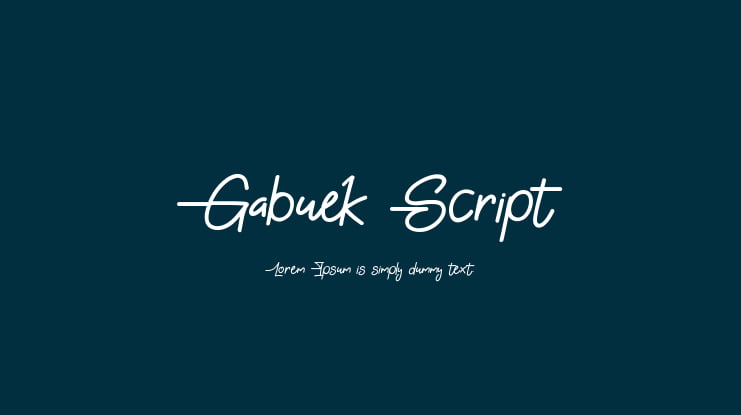 Gabuek Script Font Family