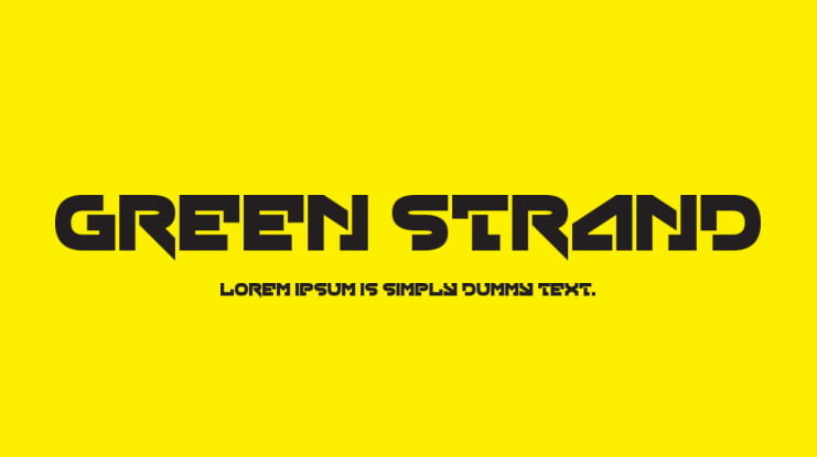 Green Strand Font