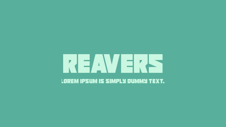 Reavers Font Family