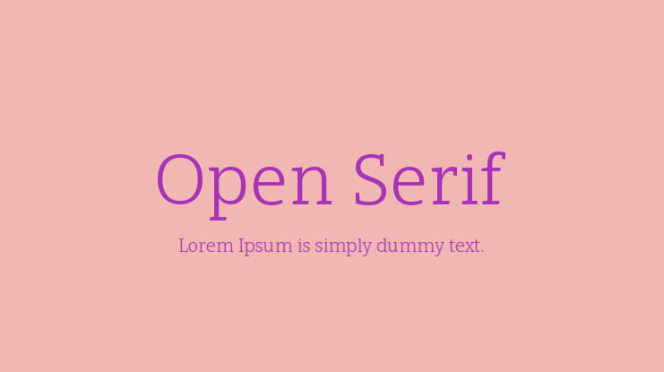Open Serif Font