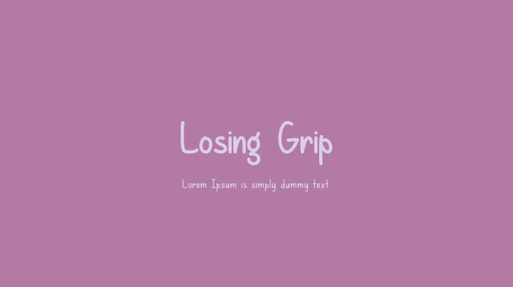 Losing Grip Font