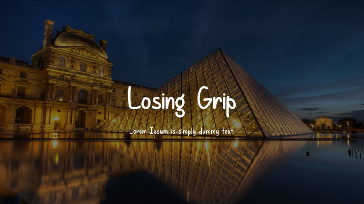 Losing Grip Font