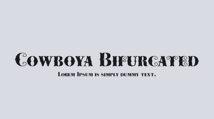 Cowboya Bifurcated Font Family