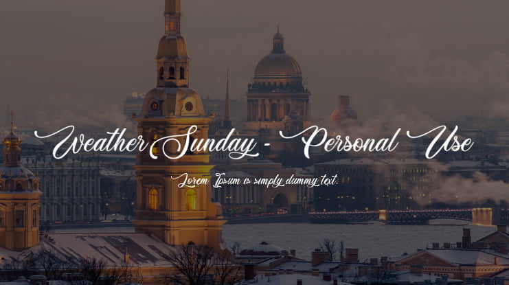 Weather Sunday - Personal Use Font
