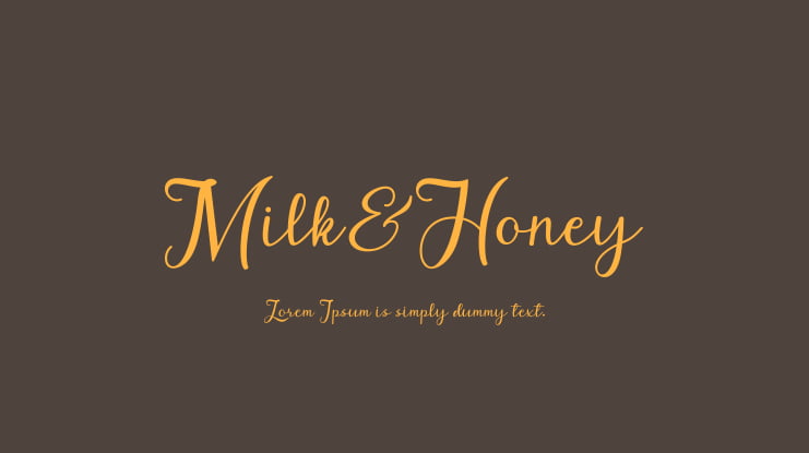 Milk&Honey Font