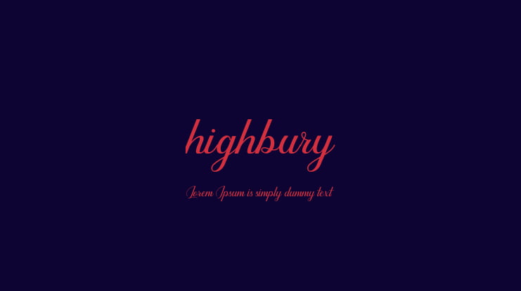 highbury Font
