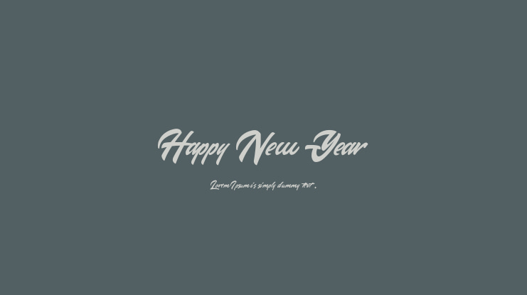 Happy New Year Font