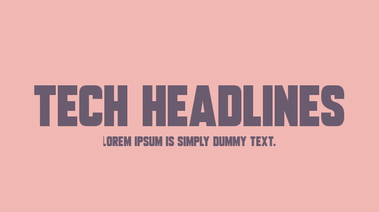 Tech Headlines Font Family