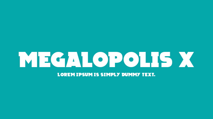 Megalopolis X Font Family