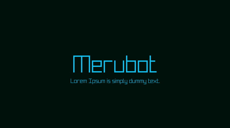 Merubot Font Family