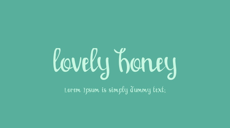 lovely honey Font