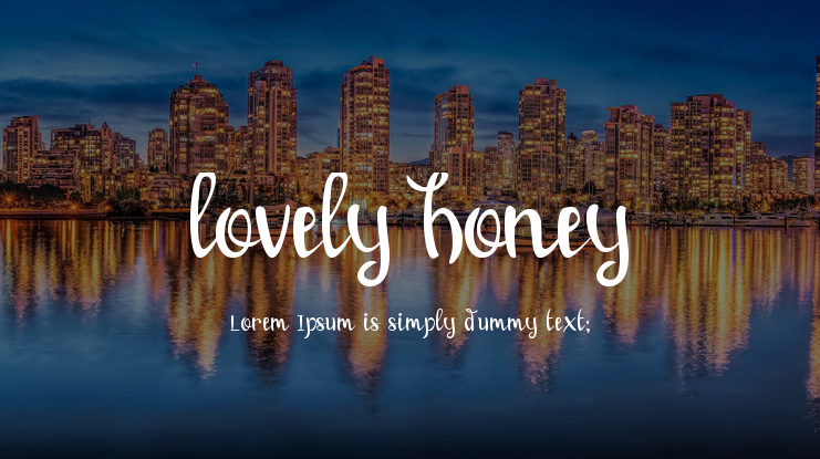 lovely honey Font