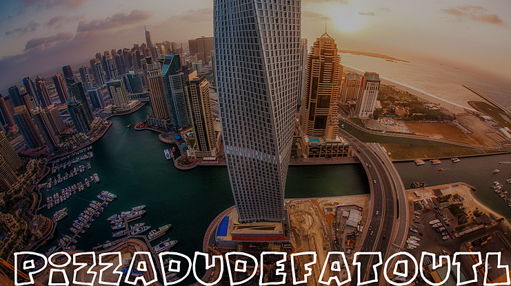 Pizzadude Fat Outline Font