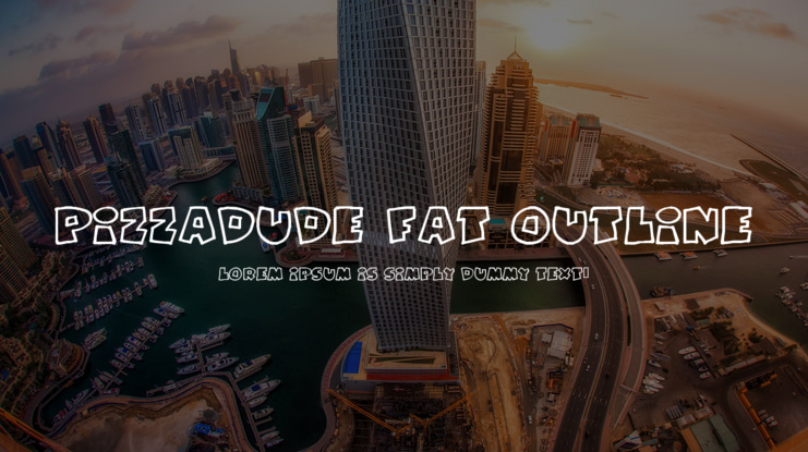 Pizzadude Fat Outline Font