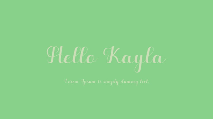 Hello Kayla Font Family