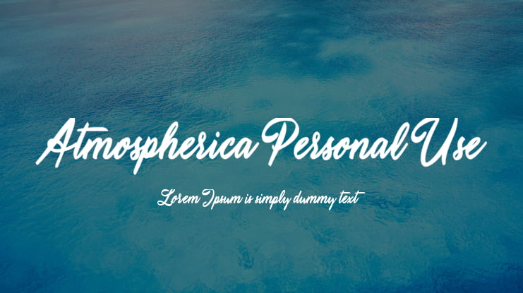 Atmospherica Personal Use Font