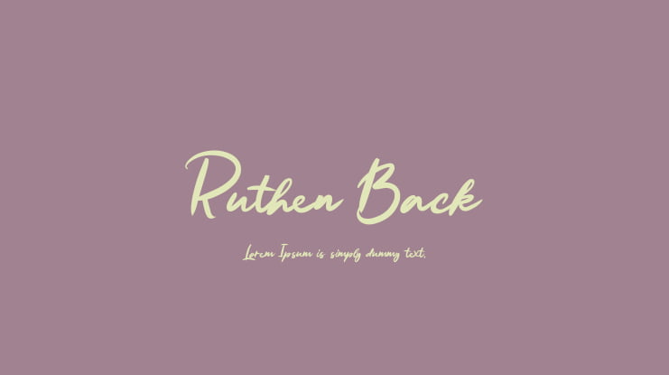 Ruthen Back Font
