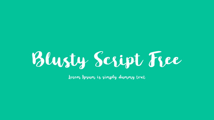 Blusty Script Free Font Family